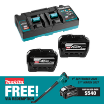 Makita XGT Starter Kit with Tabless 8Ah Battery and Dual Port Charger