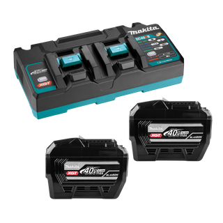 Makita XGT Starter Kit with Tabless 8Ah Battery and Dual Port Charger