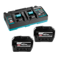Makita XGT Starter Kit with Tabless 8Ah Battery and Dual Port Charger