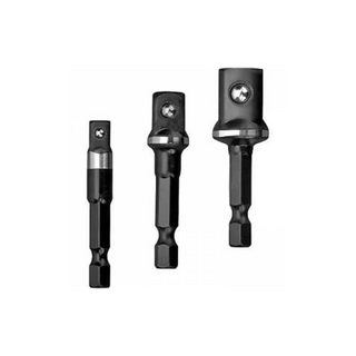 Milwaukee SHOCKWAVE Socket Adapters Set 3pc 1/4, 3/8, 1/2 Dr