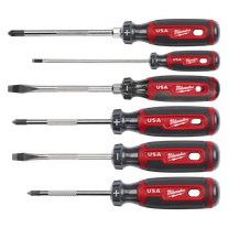 Milwaukee Screwdriver Set USA Made Cushion Grip 6pc