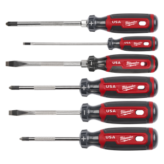 Milwaukee Screwdriver Set USA Made Cushion Grip 6pc