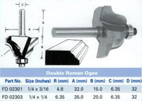 Double Roman Ogee Bits