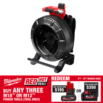 Milwaukee M18 Mid-Stiff Pipeline Inspection Reel 36m 18v - Bare Tool