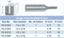 Mastercut Router Bit Single Flute Straight Cutter 1/2in x 3/16in