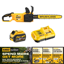 DeWalt FLEXVOLT Chainsaw Brushless 45cm/18in 54V 6Ah