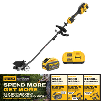DeWalt Split Boom Power Head with Edger Attachment 54V 9Ah