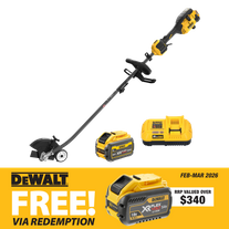 DEWALT FLEXVOLT Cordless Split Boom Power Head with Edger Attachment 54V 9Ah