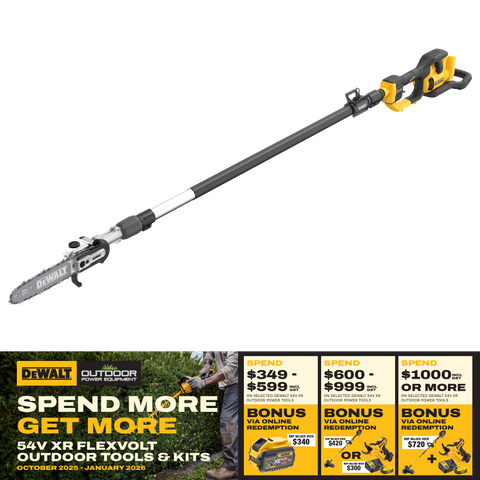 DeWalt FLEXVOLT Pole Saw 3.5m Telescopic 25cm 54V - Bare Tool