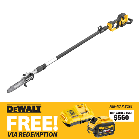 DEWALT FLEXVOLT Pole Saw 3.5m Telescopic 25cm 54V - Bare Tool