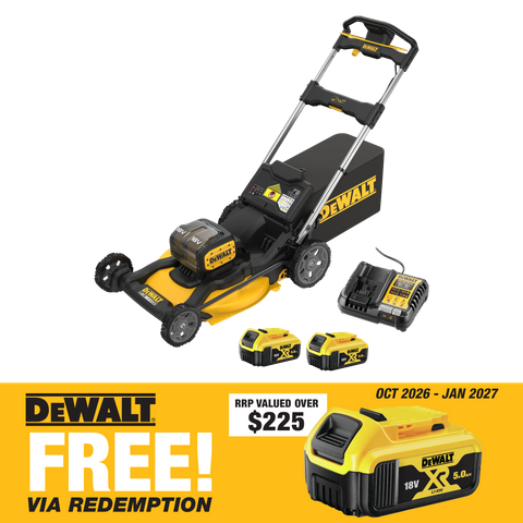 DEWALT Lawn Mower 21in/530mm 36V (2x 18V) 5Ah