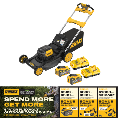 DeWalt FLEXVOLT Lawn Mower 21in/530mm Self Propelled 2 x 54V 15Ah