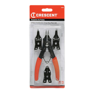 Crescent Combination Plier Snap Ring Set 5pc