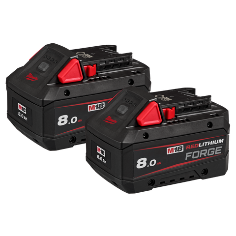 Milwaukee M18 REDLITHIUM FORGE Battery 18V 8Ah 2pk