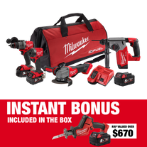 Milwaukee M18 FUEL Power Pack 4pc 4A3BF 18V 5Ah with Bonus