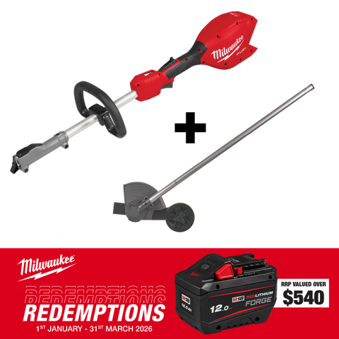 Milwaukee M18 FUEL QUIK-LOK Power Head 18V - Bare Tool + Edger Attachment