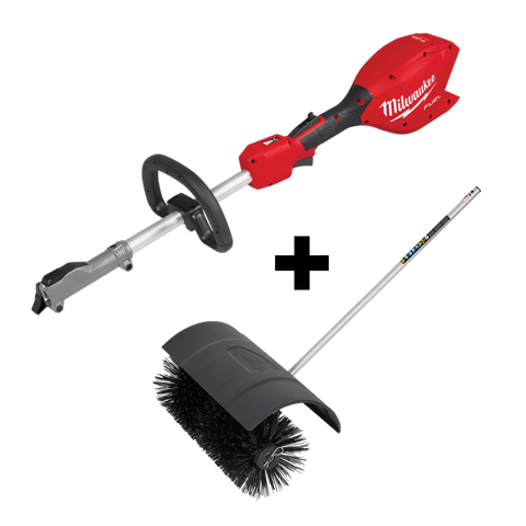 Milwaukee M18 FUEL QUIK-LOK Power Head 18V -Bare Tool + Bristle Brush Attachment