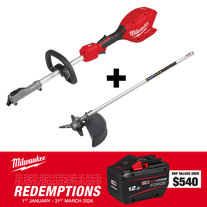 Milwaukee M18 FUEL QUIK-LOK Power Head 18V - Bare Tool + Brush Cutter Attachment