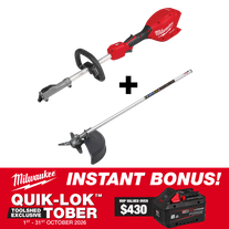 Milwaukee M18 FUEL QUIK-LOK Power Head + Brush Cutter Attachment with BONUS