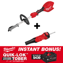 Milwaukee M18 FUEL QUIK-LOK Power Head + Blower Attachment with BONUS