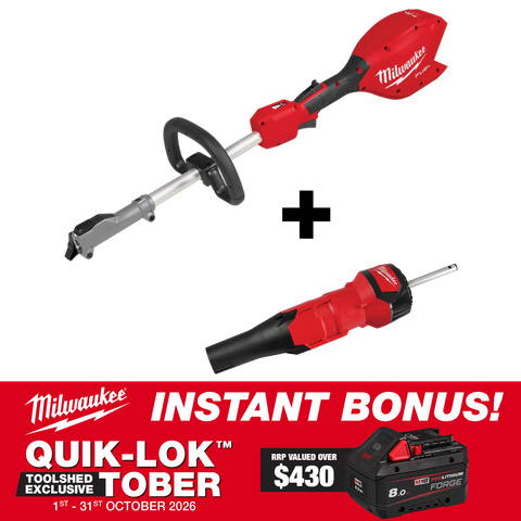 Milwaukee M18 FUEL QUIK-LOK Power Head + Blower Attachment with BONUS