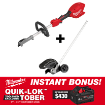 Milwaukee M18 FUEL QUIK-LOK Power Head + Bed Redefiner Attachment with BONUS