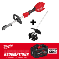 Milwaukee M18 FUEL QUIK-LOK Power Head 18V - Bare Tool + Cultivator Attachment