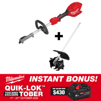 Milwaukee M18 FUEL QUIK-LOK Power Head + Cultivator Attachment with BONUS