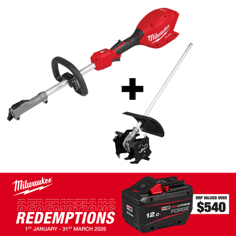 Milwaukee M18 FUEL QUIK-LOK Power Head 18V - Bare Tool + Cultivator Attachment