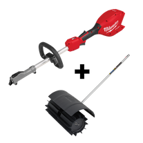 Milwaukee M18 FUEL QUIK-LOK Power Head 18V - Bare Tool + Rubber Broom Attachment