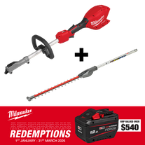 Milwaukee M18 FUEL QUIK-LOK Power Head 18V -Bare Tool + Short Trimmer Attachment