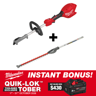 Milwaukee M18 FUEL QUIK-LOK Power Head + Short Trimmer Attachment with BONUS