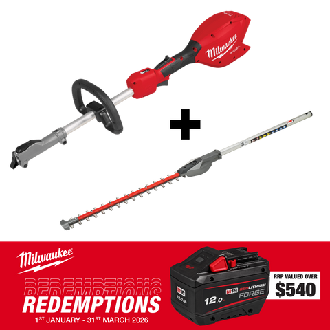 Milwaukee M18 FUEL QUIK-LOK Power Head 18V -Bare Tool + Short Trimmer Attachment