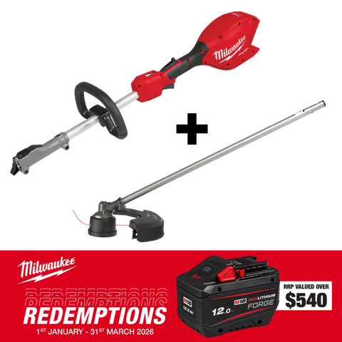 Milwaukee M18 FUEL QUIK-LOK Power Head 18V - Bare Tool + Line Trimmer Attachment