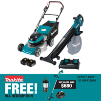 Makita LXT Cordless Lawn Mower & Blower 5Ah Kit