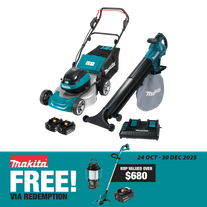 Makita LXT Cordless Lawn Mower & Blower 5Ah Kit