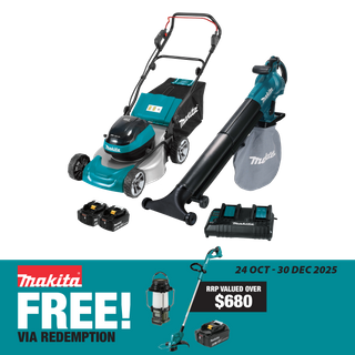 Makita LXT Cordless Lawn Mower & Blower 5Ah Kit