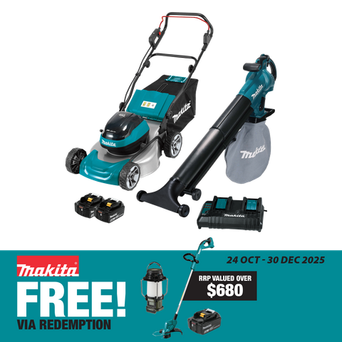 Makita LXT Cordless Lawn Mower & Blower 5Ah Kit