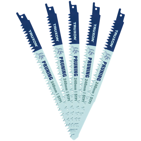 TRUXON Pruning Reciprocating Saw Blade 240mm 5TPI 5pk