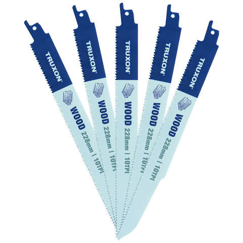 TRUXON Wood with Nails Reciprocating Saw Blade Bi Metal 228mm 10TPI 5pk