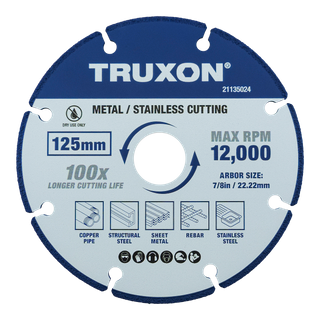TRUXON Diamond Tipped 125mm Metal Cut Off Blade