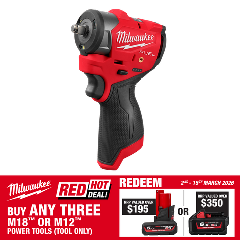 Milwaukee M12 FUEL Cordless Impact Wrench Sub-Compact 3/8in 12V - Bare Tool