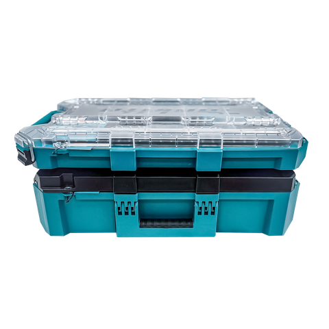 Makita MAKTRAK Medium Toolbox & Low Profile Organiser Set