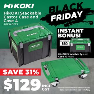 HiKOKI Stackable Castor Case and Case 4 with BONUS