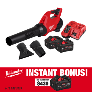 Milwaukee M18 FUEL Garden Blower 18V 8Ah with BONUS M18FB8