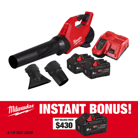 Milwaukee M18 FUEL Garden Blower 18V 8Ah with BONUS M18FB8