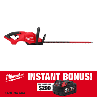 Milwaukee M18 FUEL Hedge Trimmer 24in/610mm 18V - Bare Tool with BONUS M18B5