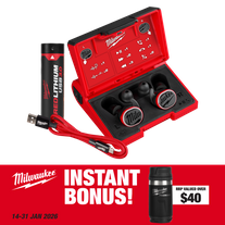 Milwaukee REDLITHIUM USB Bluetooth In-Ear Headphones 3.0Ah with BONUS