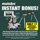 Metabo Table Saw 254mm 2000W with Bonus Metabo 216mm Mitre Saw and Stand