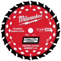 Milwaukee Circular Saw Blade Nitrus Carbide 184mm 24T